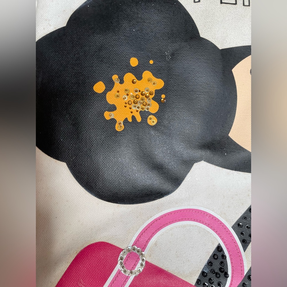 COACH Poppy Chan PEPPER Canvas Tote Bag - Picture 3 of 15